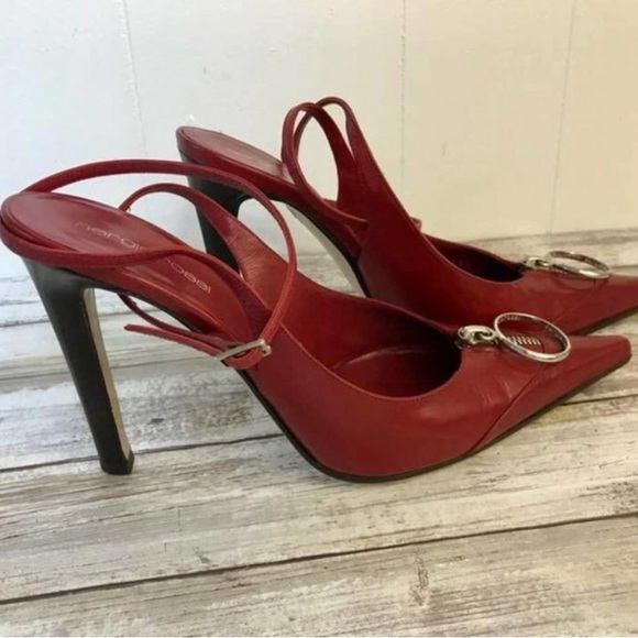 Sergio Rossi Shoes - Sergio Rossi Vintage Leather Slingback Pumps